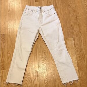 Agolde Women's Off-White Straight Leg Jeans